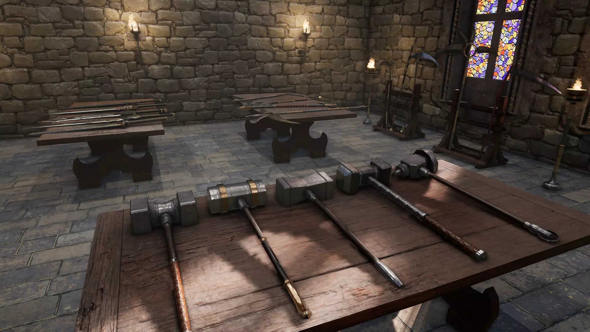 Fantasy Warrior Weapons Low-poly 3D model_0