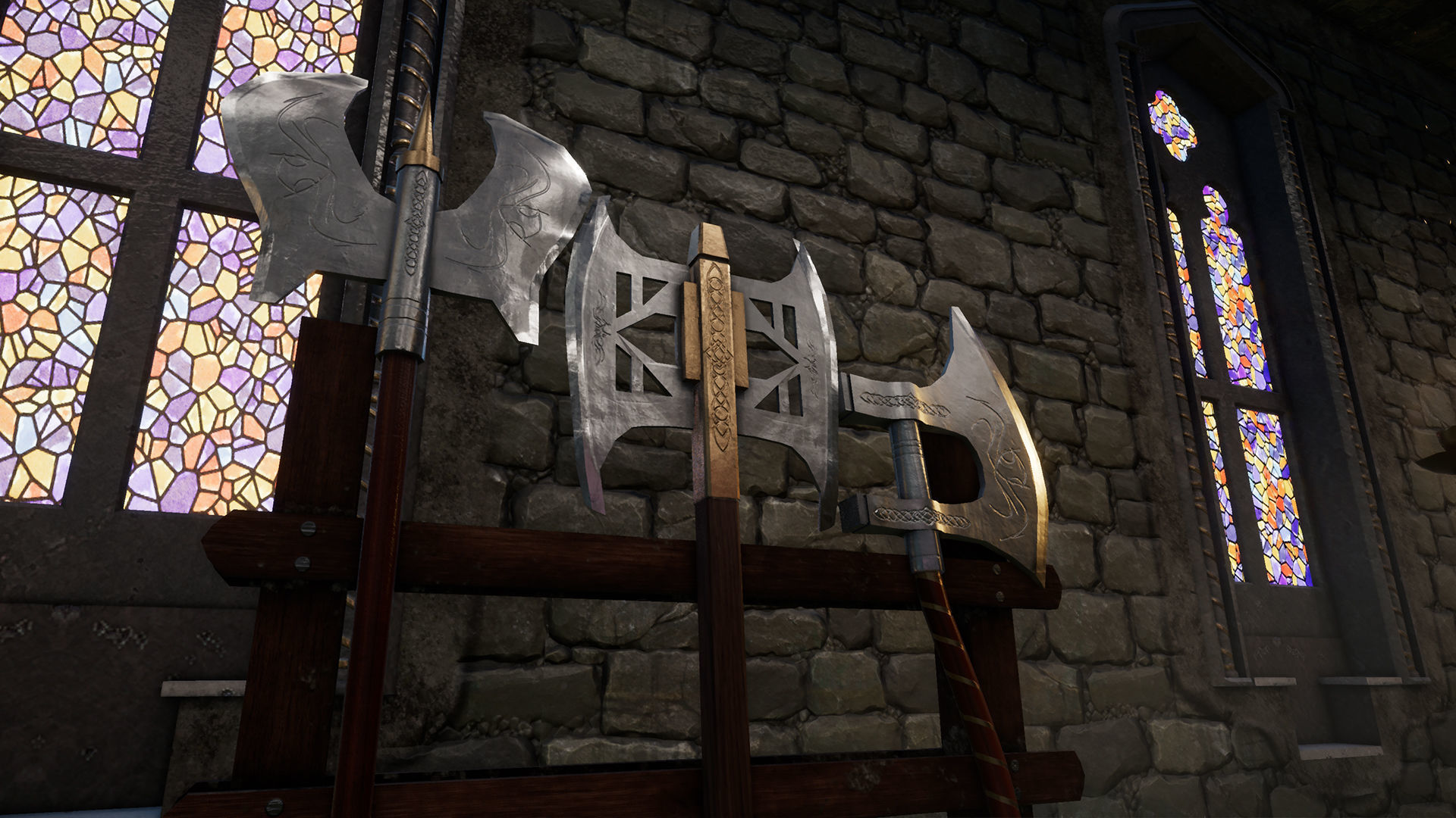 Fantasy Warrior Weapons Low-poly 3D model_8