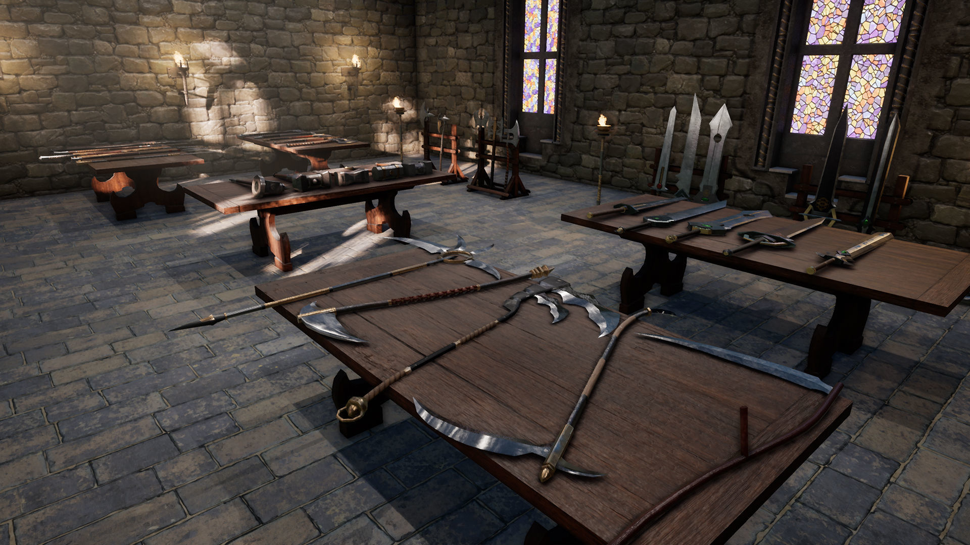 Fantasy Warrior Weapons Low-poly 3D model_2