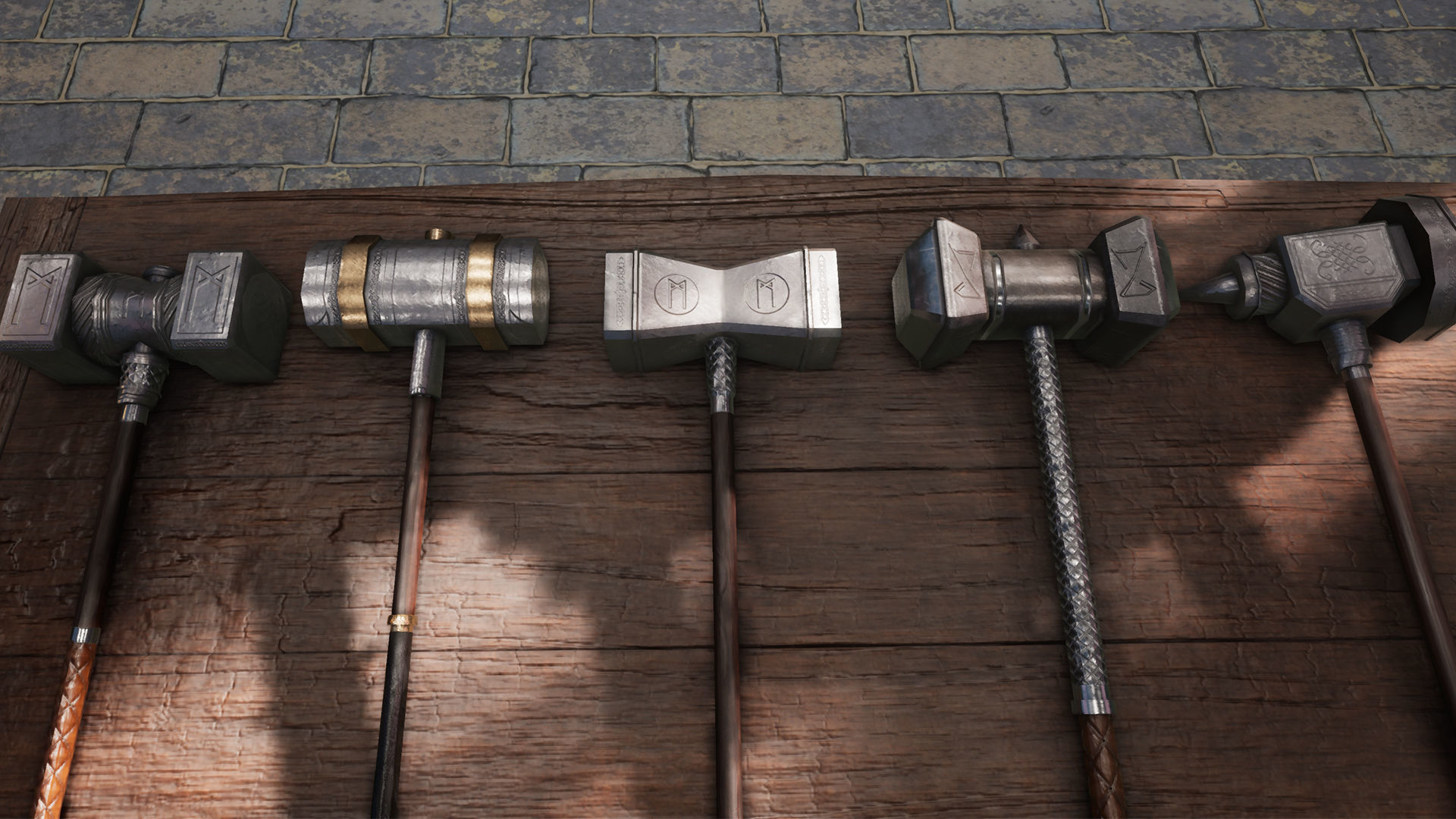 Fantasy Warrior Weapons Low-poly 3D model_20