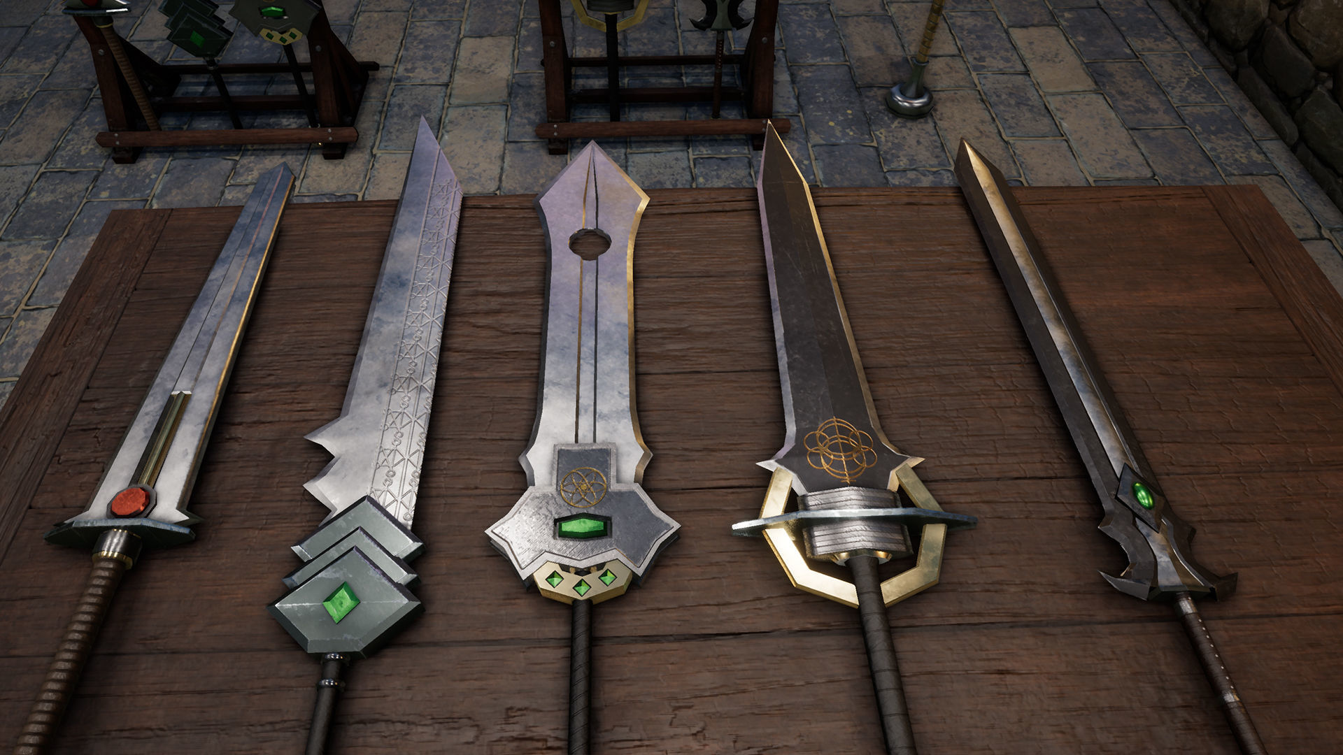 Fantasy Warrior Weapons Low-poly 3D model_15