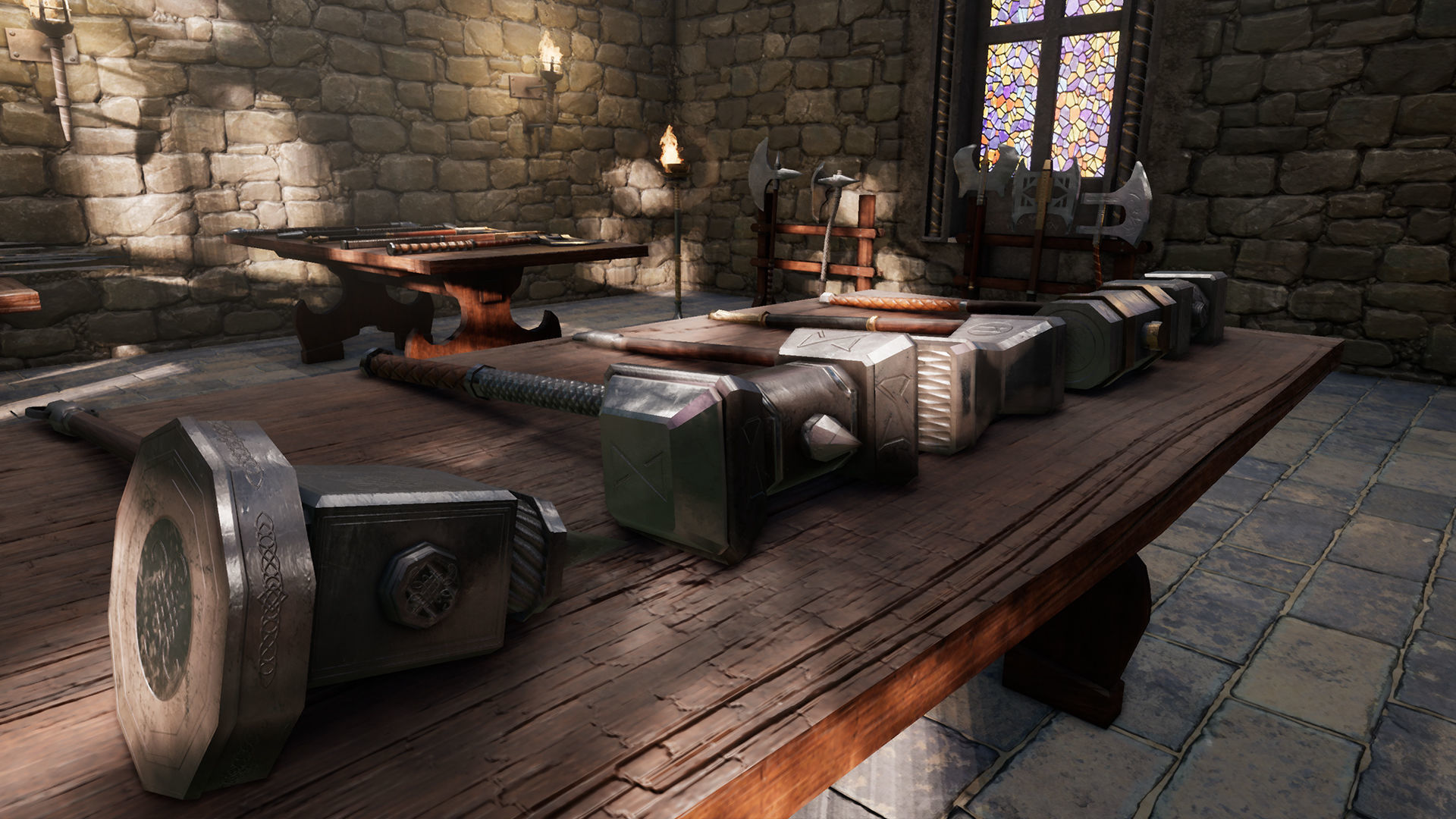 Fantasy Warrior Weapons Low-poly 3D model_6