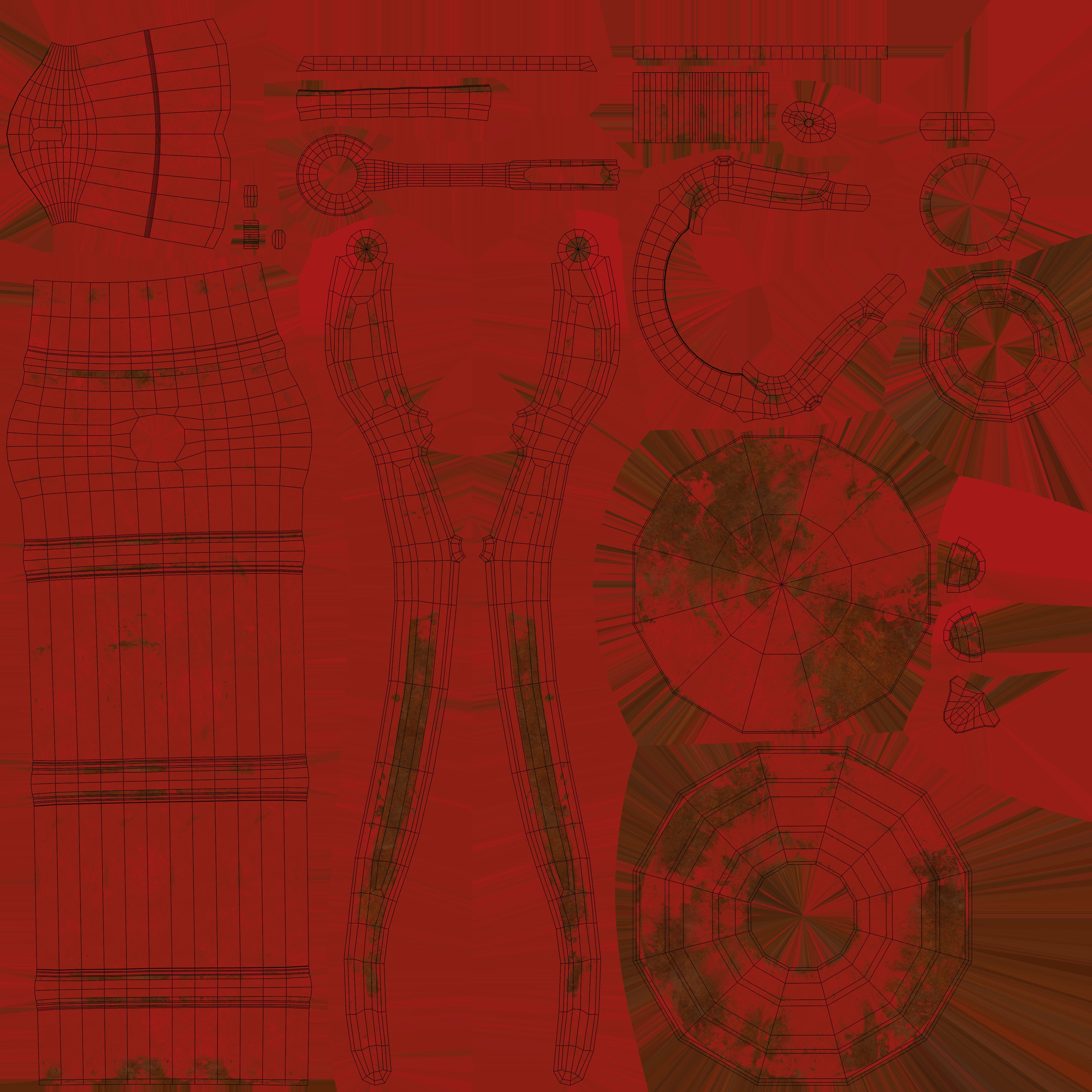 Old hand waterpump 3D model_12