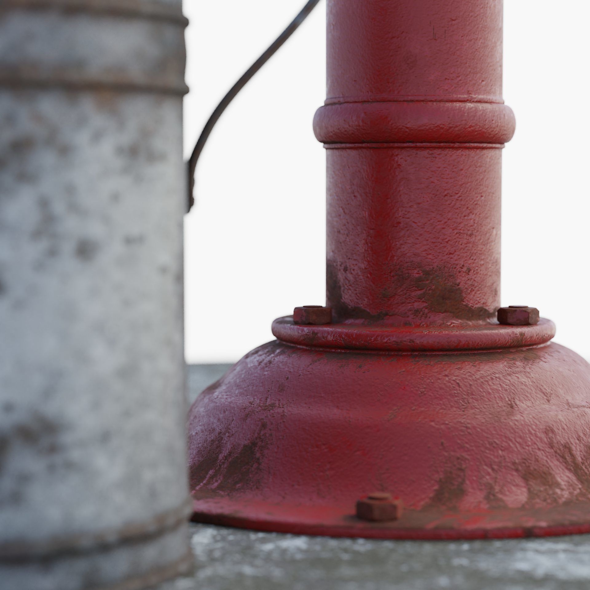 Old hand waterpump 3D model_11