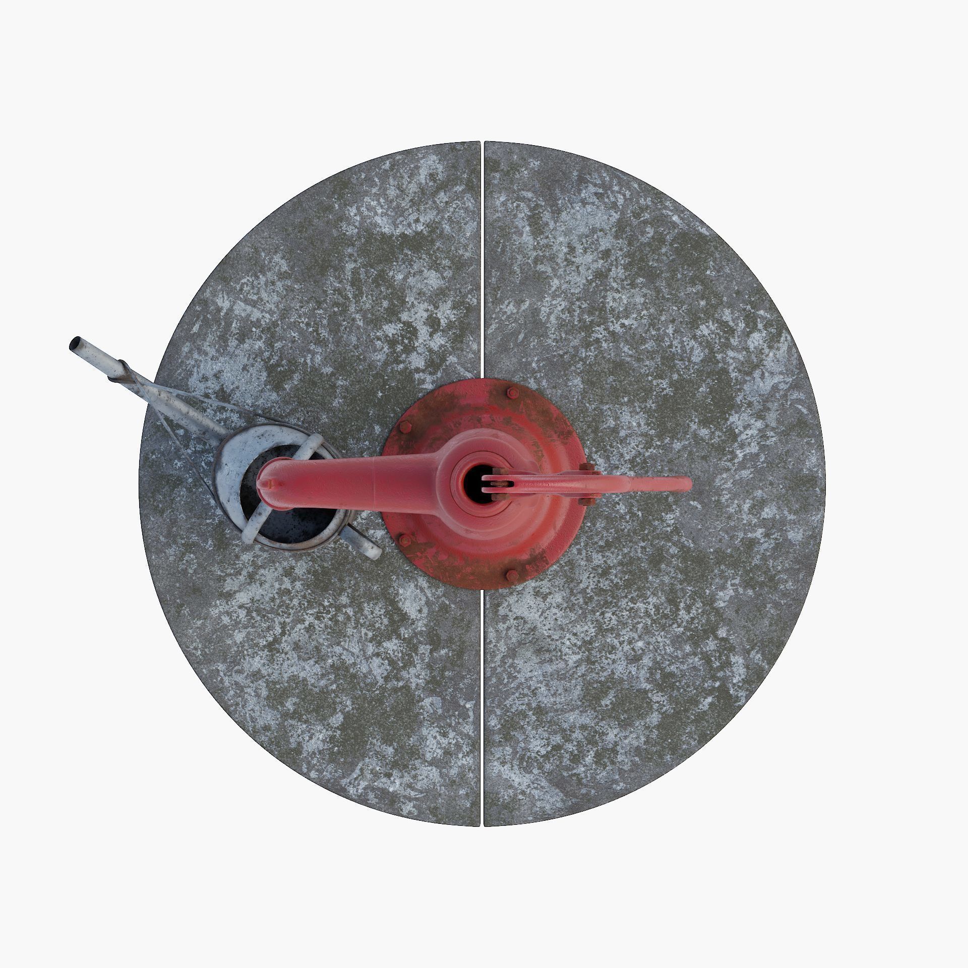 Old hand waterpump 3D model_5