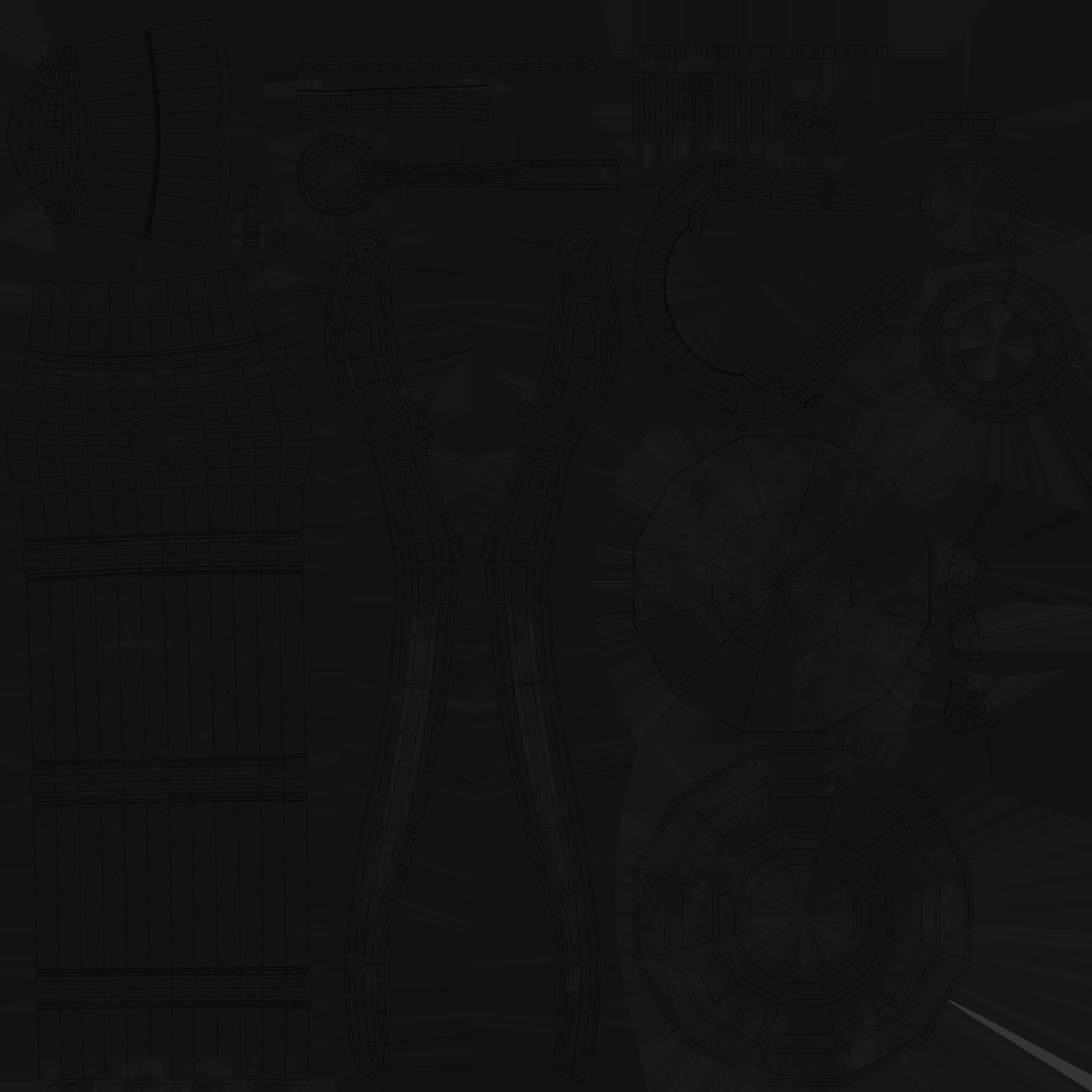 Old hand waterpump 3D model_15