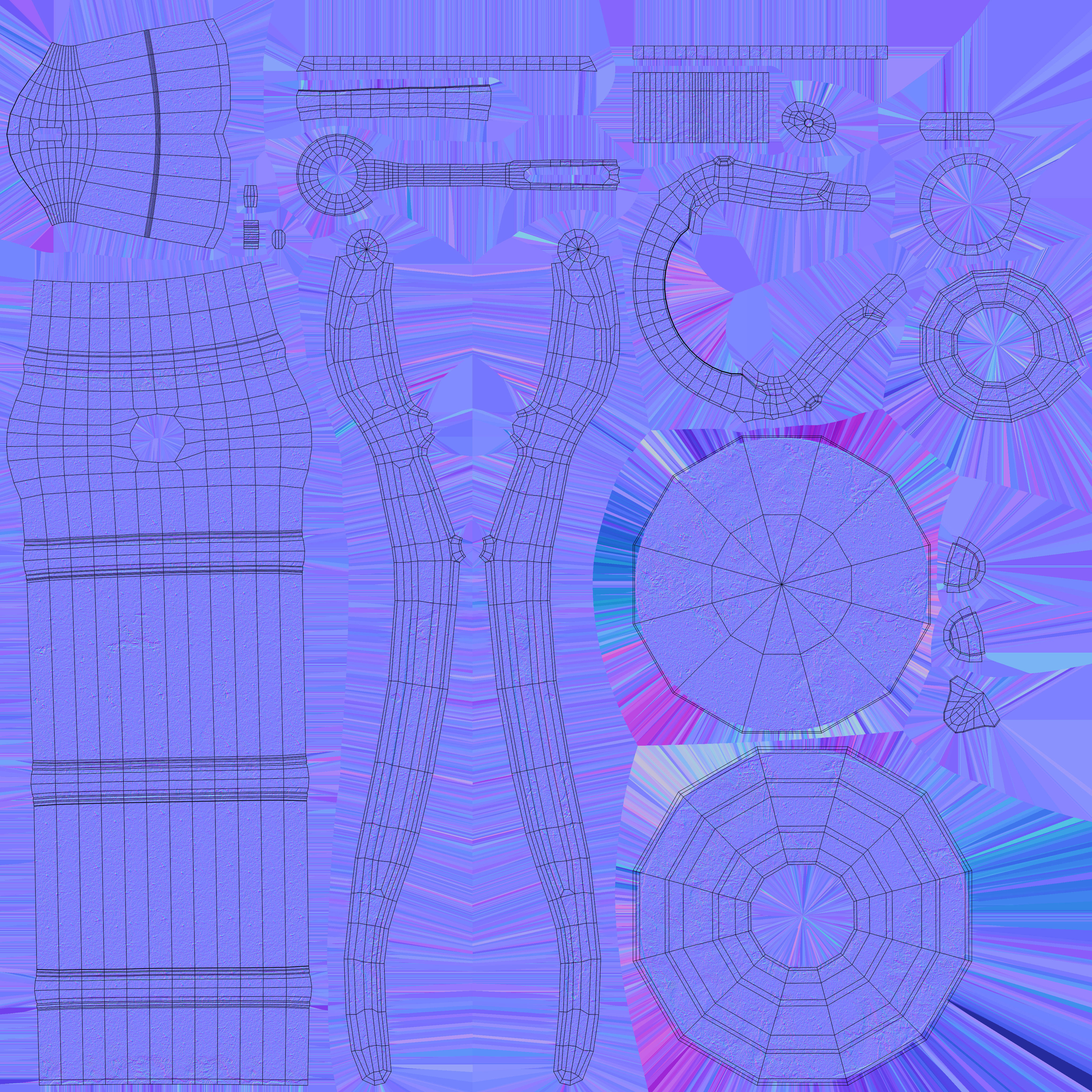 Old hand waterpump 3D model_13