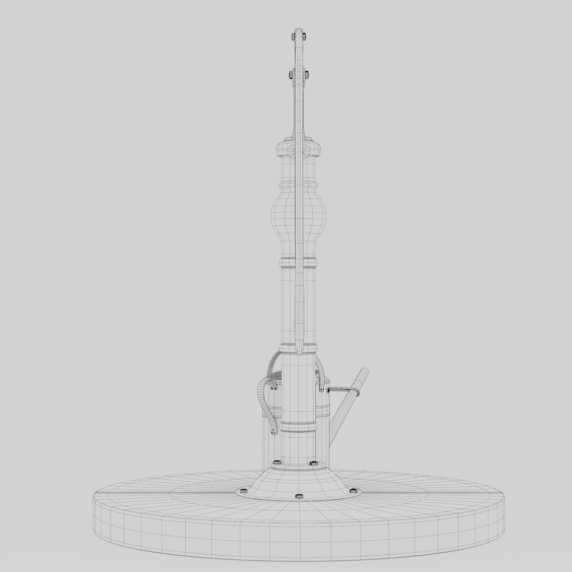 Old hand waterpump 3D model_8