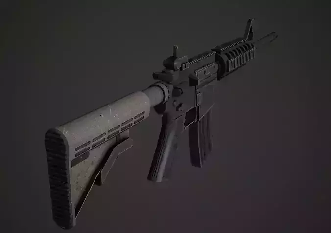 M4A1 Low Poly ar - rifle Low-poly 3D model