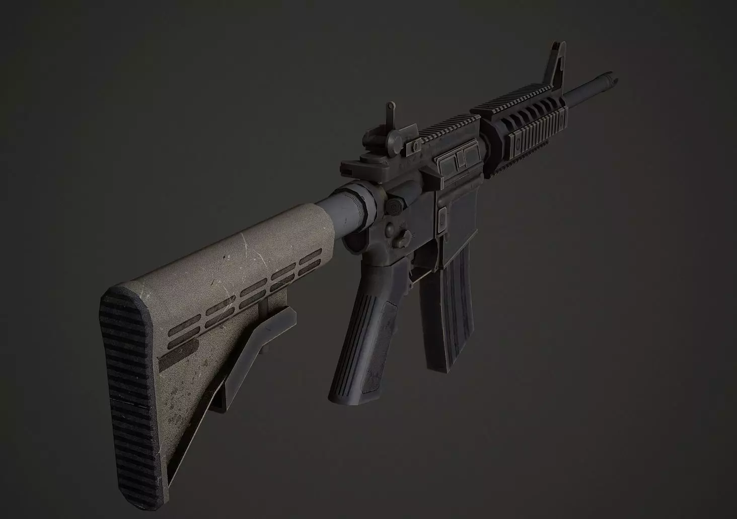 M4A1 Low Poly ar - rifle Low-poly 3D model