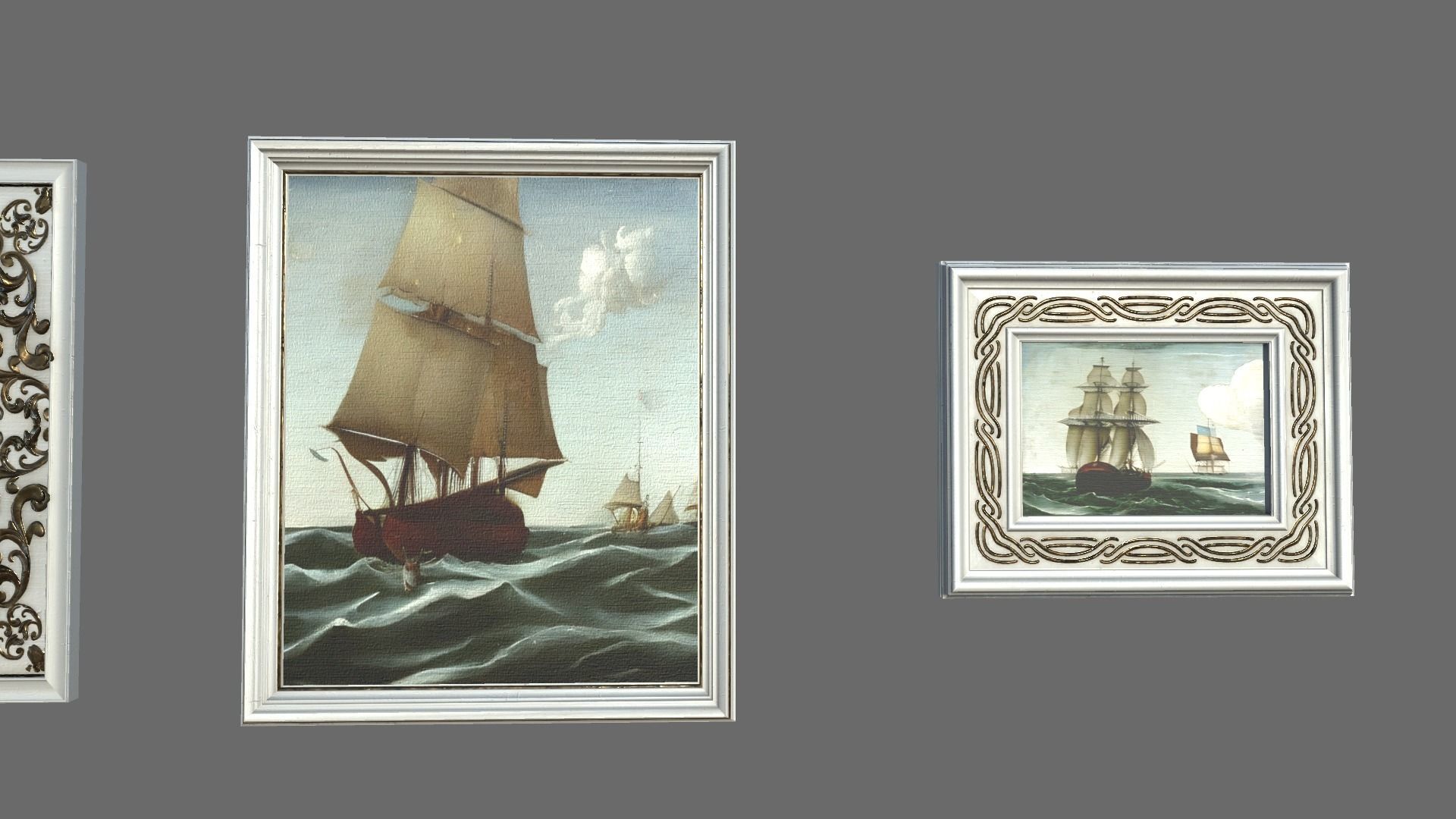 11 High quality picture frames Low-poly 3D model_9