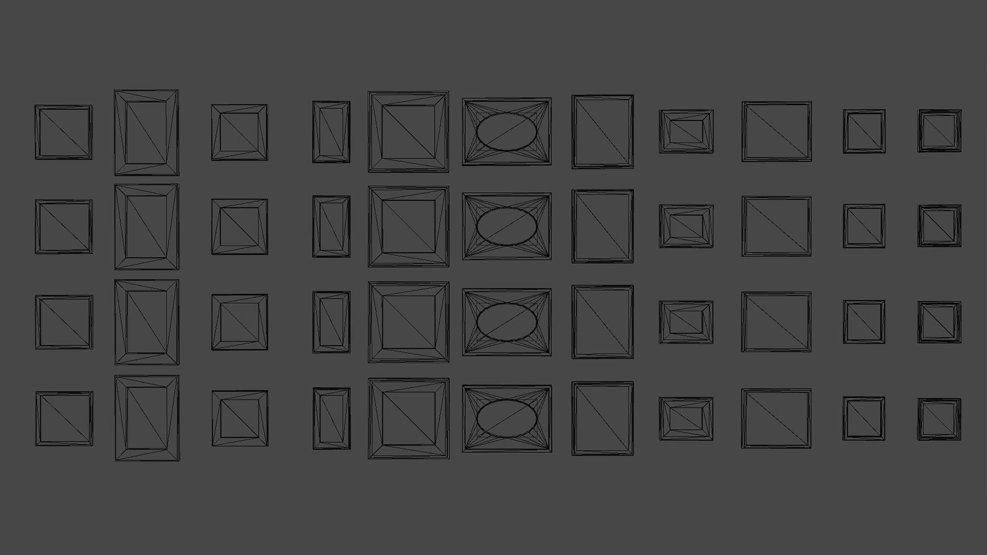 11 High quality picture frames Low-poly 3D model_12