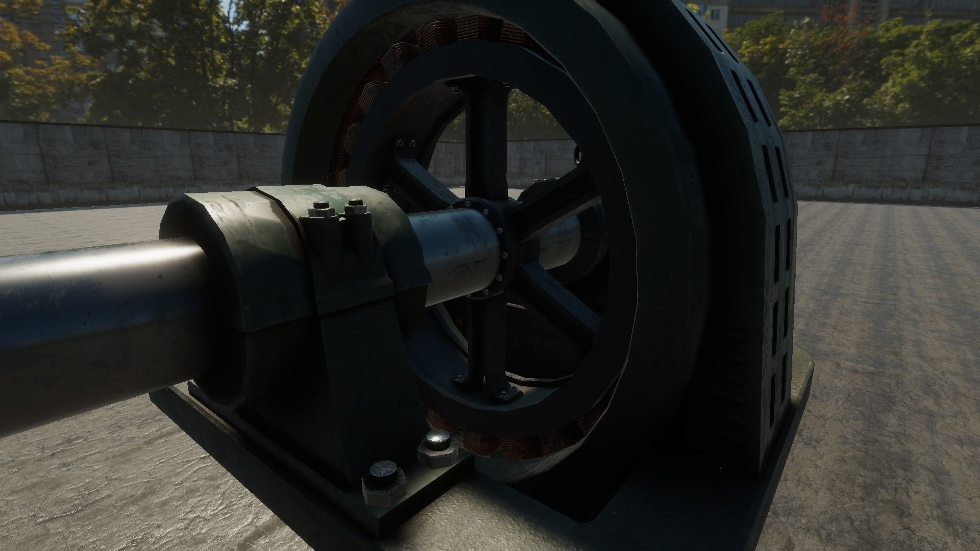 Powerplant Turbines and Generators Low-poly 3D model_2