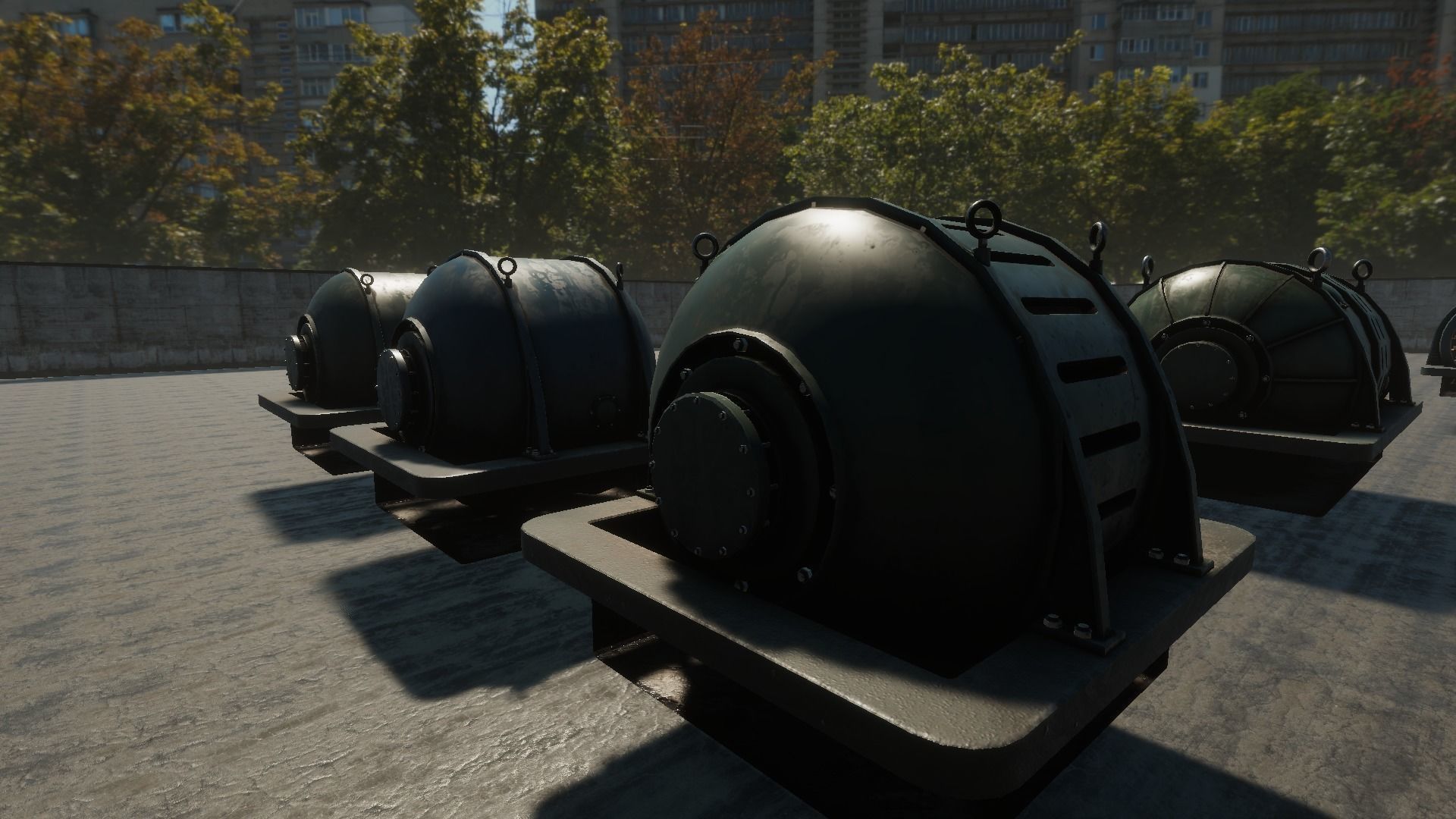 Powerplant Turbines and Generators Low-poly 3D model_11