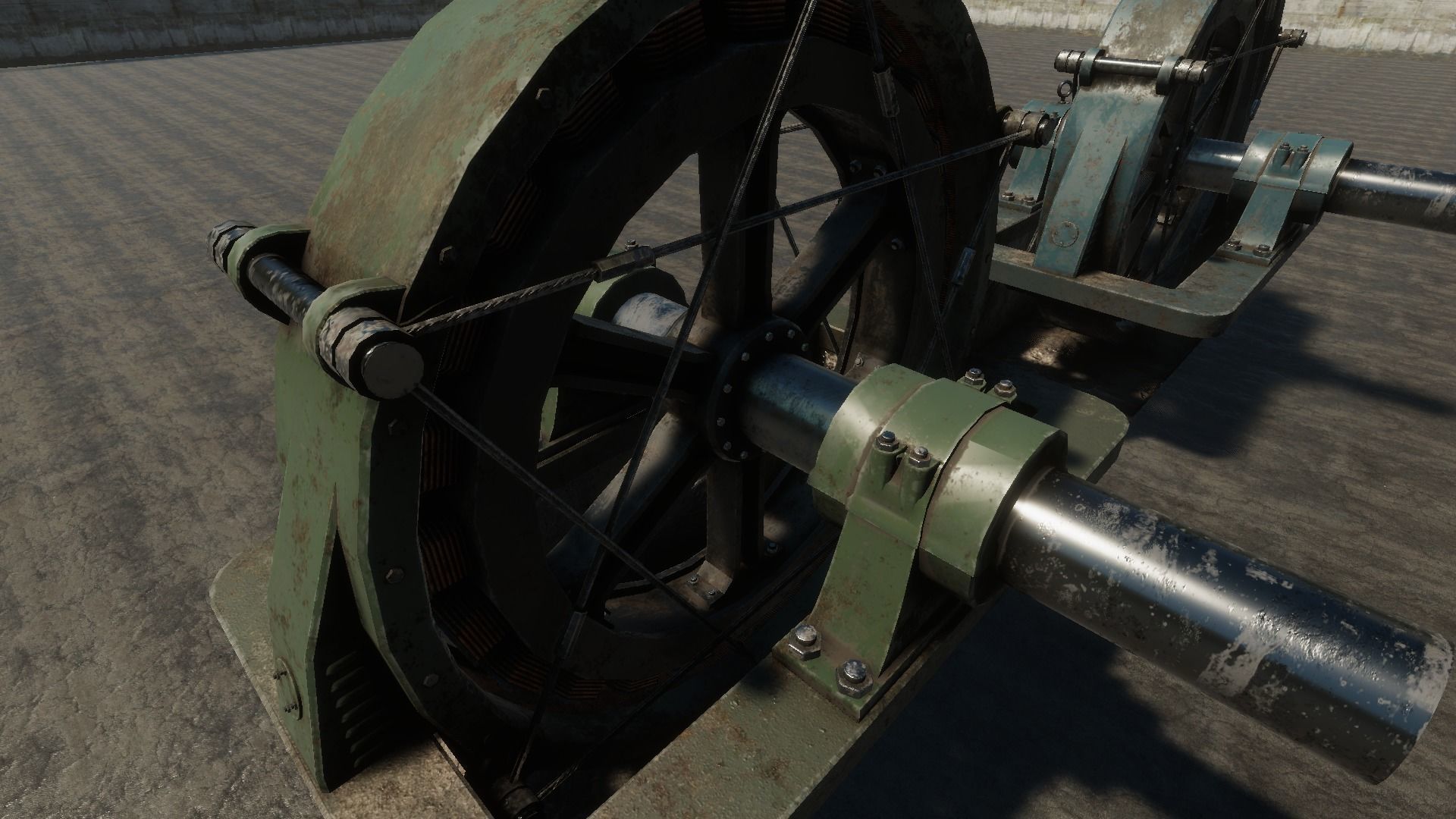 Powerplant Turbines and Generators Low-poly 3D model_4