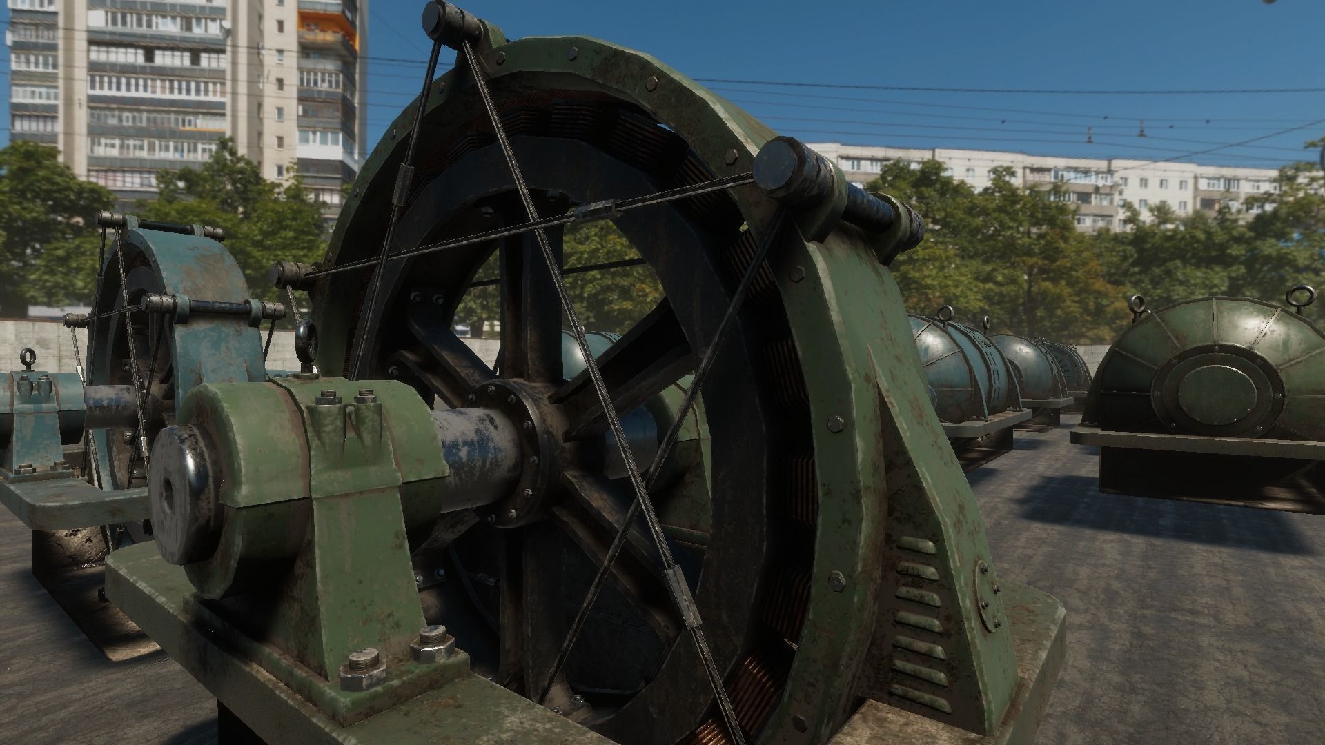 Powerplant Turbines and Generators Low-poly 3D model_3