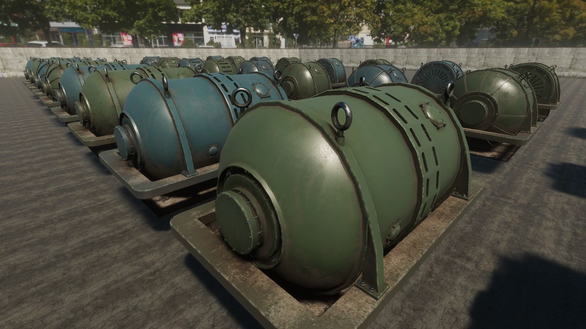 Powerplant Turbines and Generators Low-poly 3D model_8