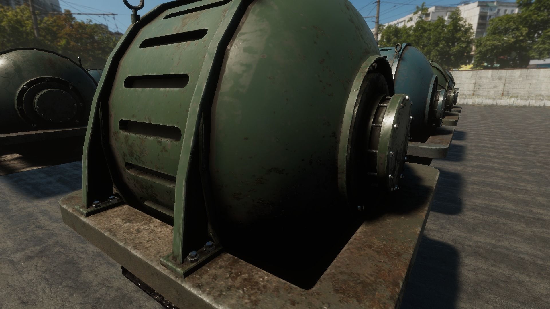 Powerplant Turbines and Generators Low-poly 3D model_15