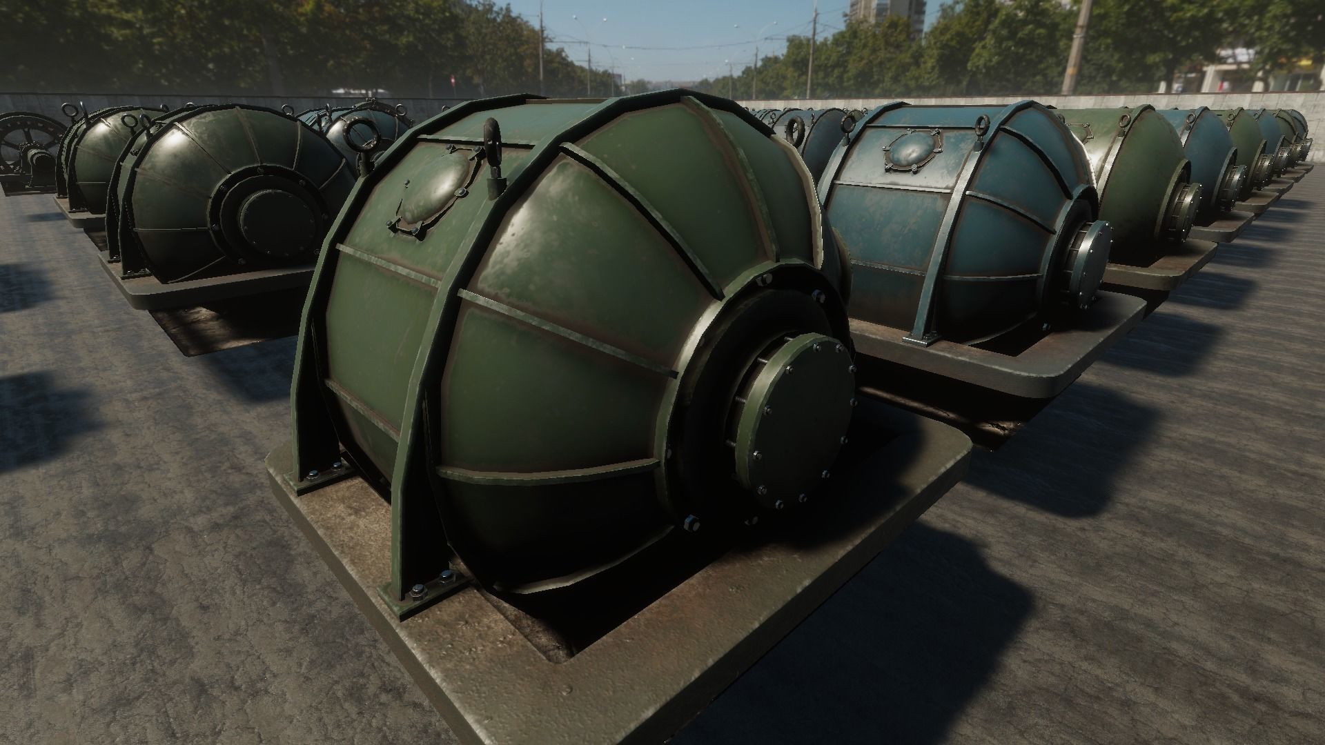 Powerplant Turbines and Generators Low-poly 3D model_14