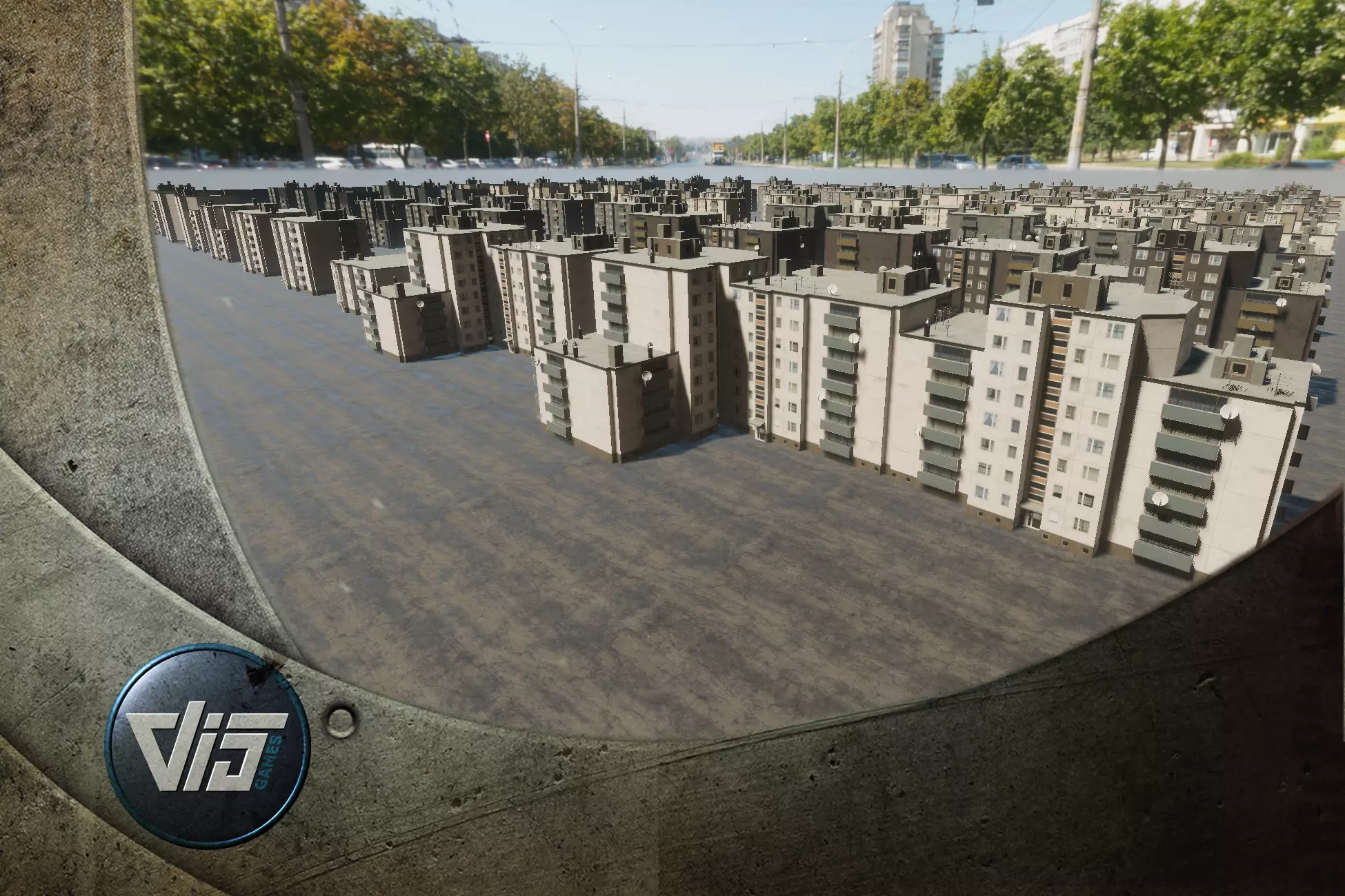 City buildings collection Low-poly 3D model