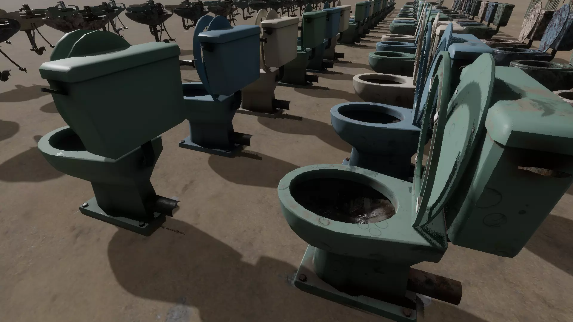 Dirty bathroom collection Low-poly 3D model_18