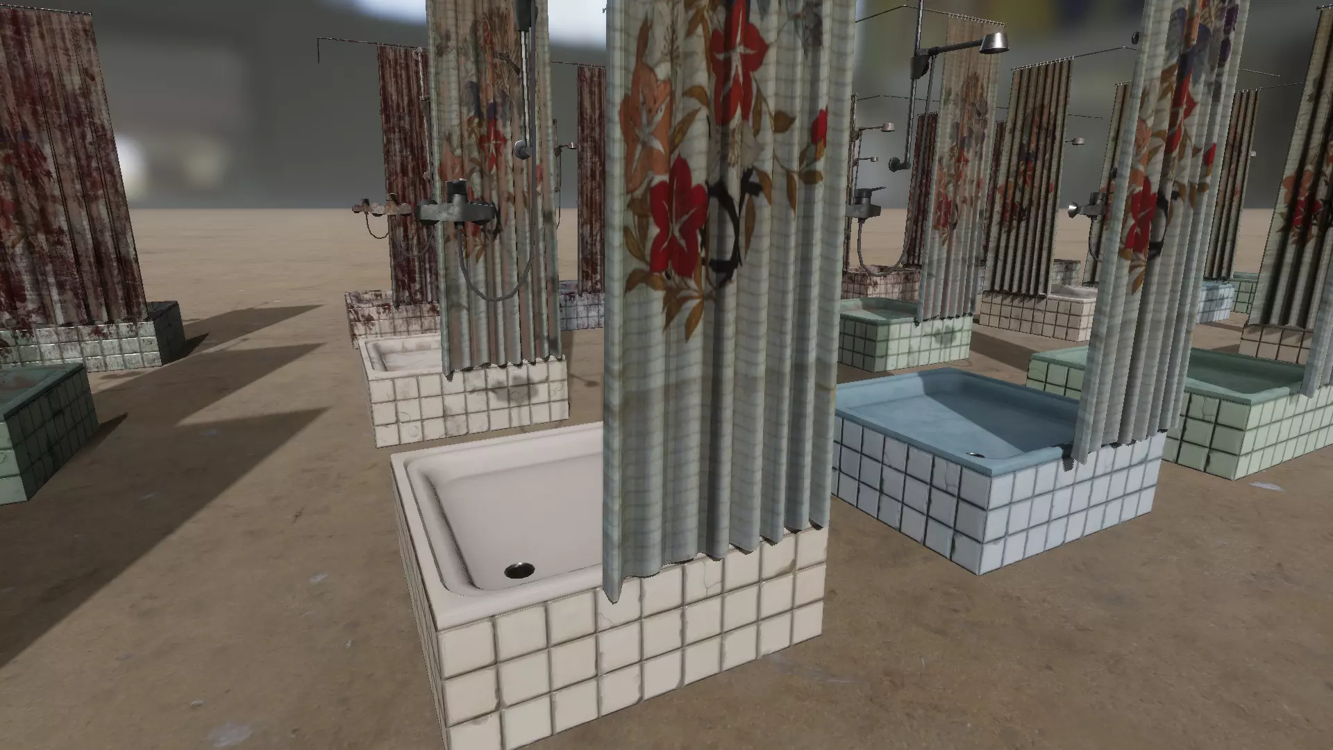 Dirty bathroom collection Low-poly 3D model_12