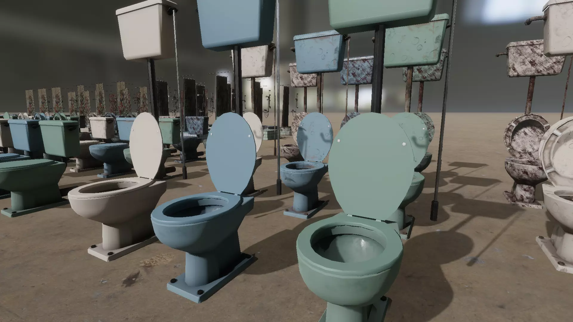 Dirty bathroom collection Low-poly 3D model_10