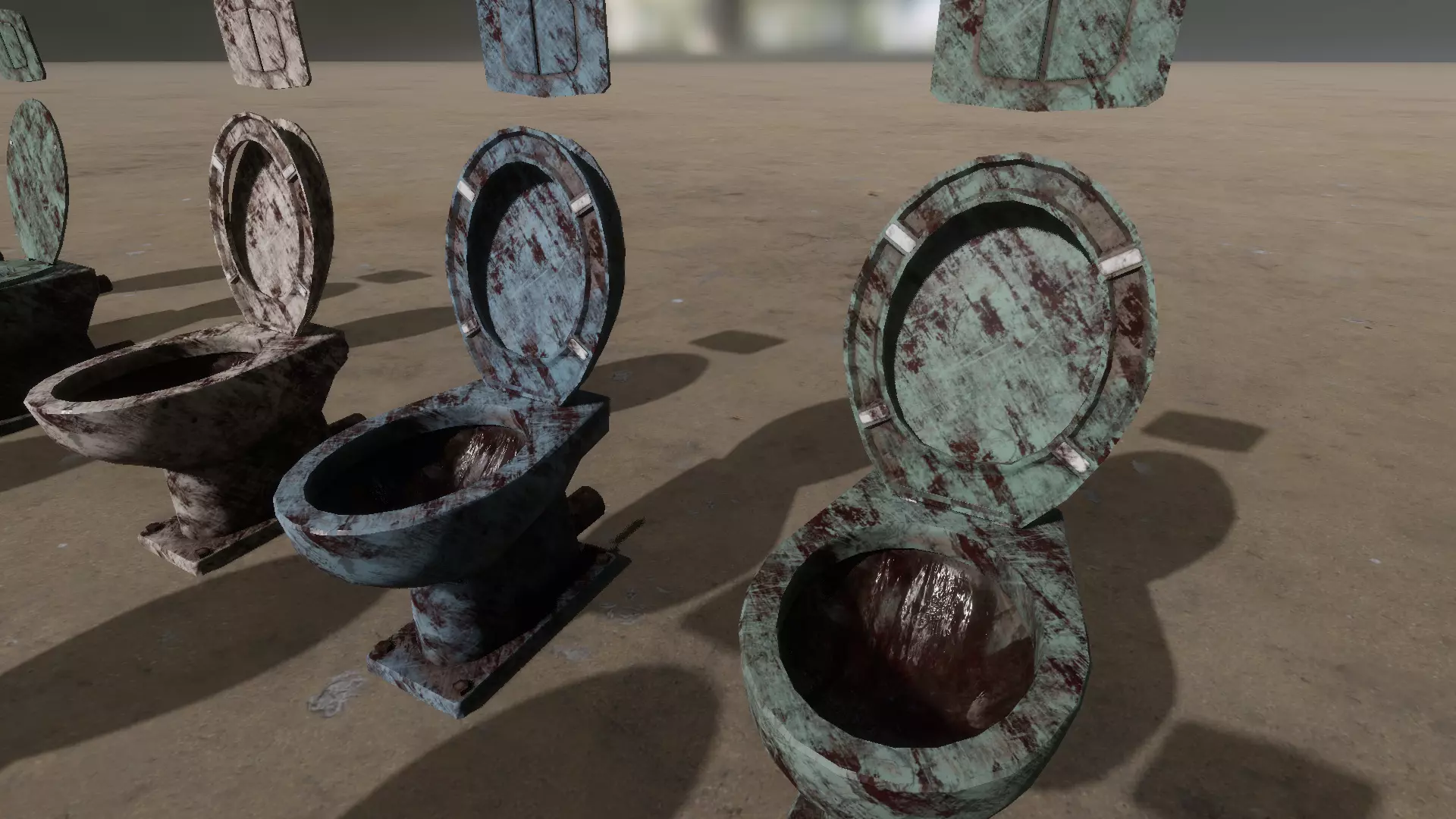 Dirty bathroom collection Low-poly 3D model_8