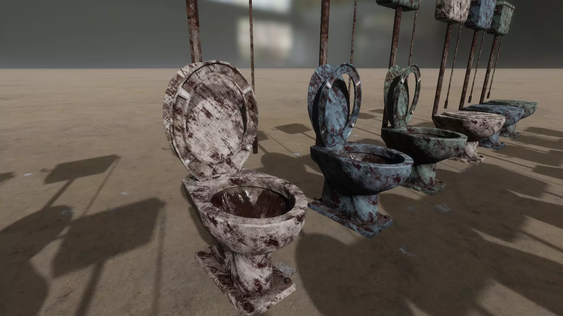 Dirty bathroom collection Low-poly 3D model_11