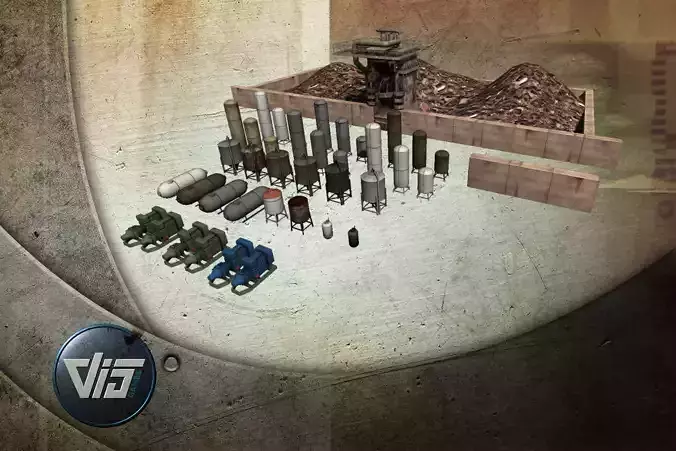 Industrial props collection