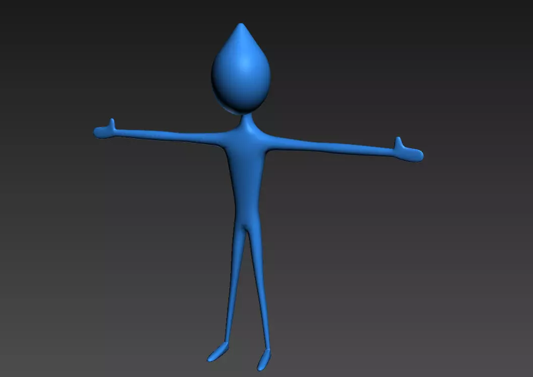 Water Man Character 3D model