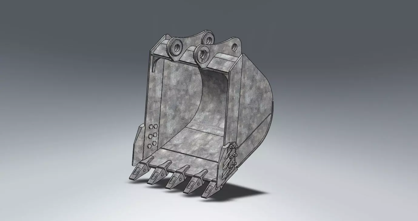 HEAVY DUTY BUCKET ASSEMBLY Free 3D model