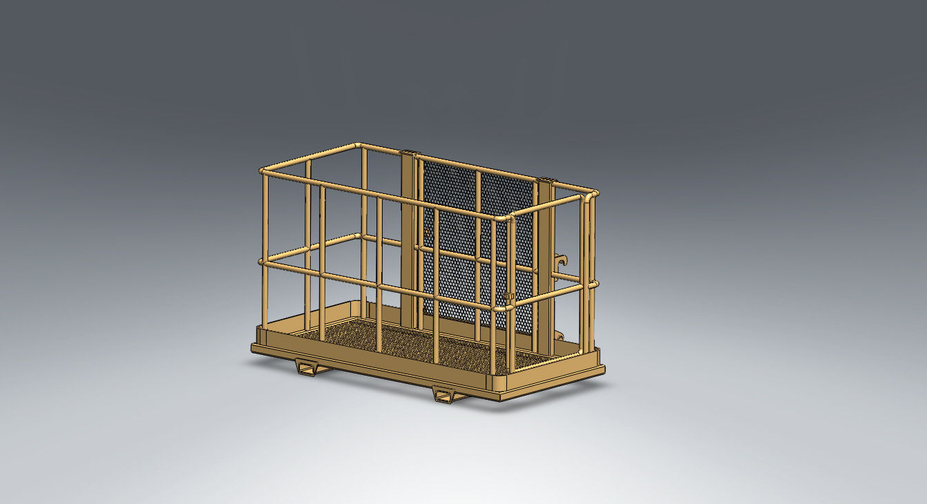 Working At Height Platform Free 3D model_1