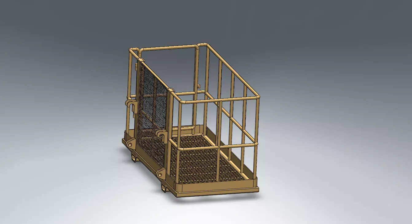 Working At Height Platform Free 3D model_0