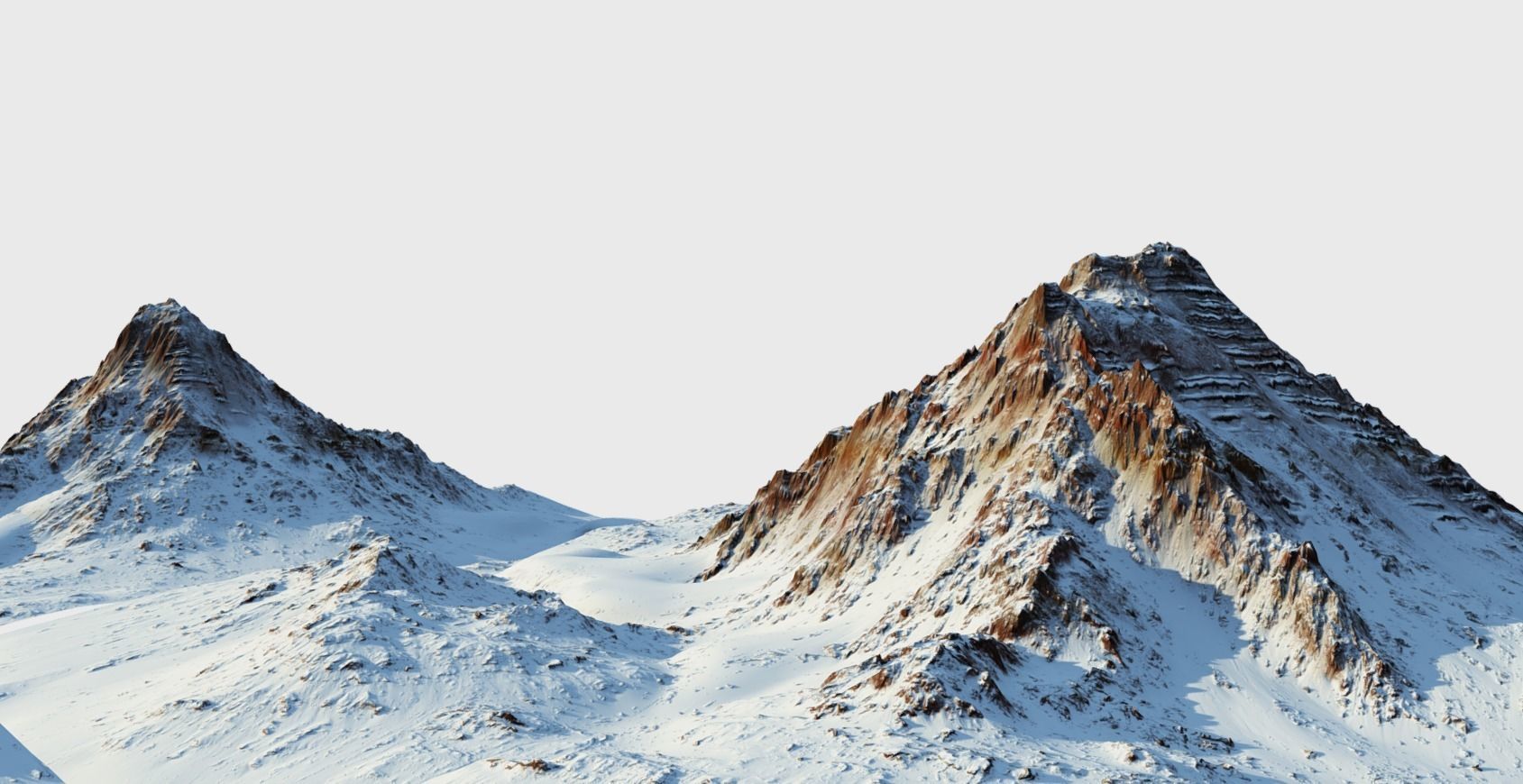 Snow mountain Pack Low-poly 3D model_5