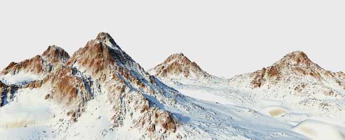 Snow mountain Pack Low-poly 3D model