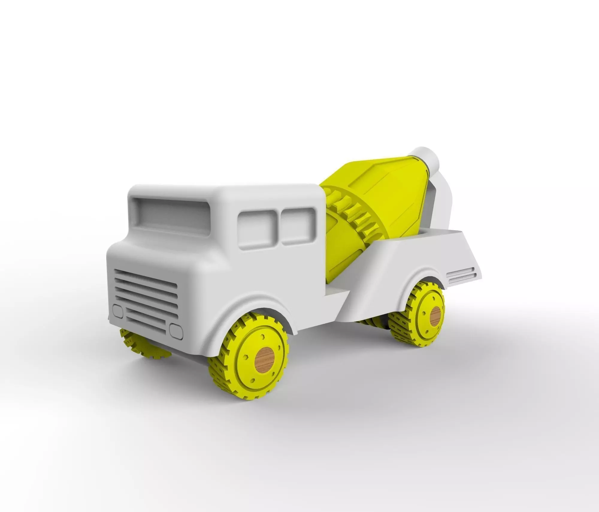 Toy cement truck  3D print model_0