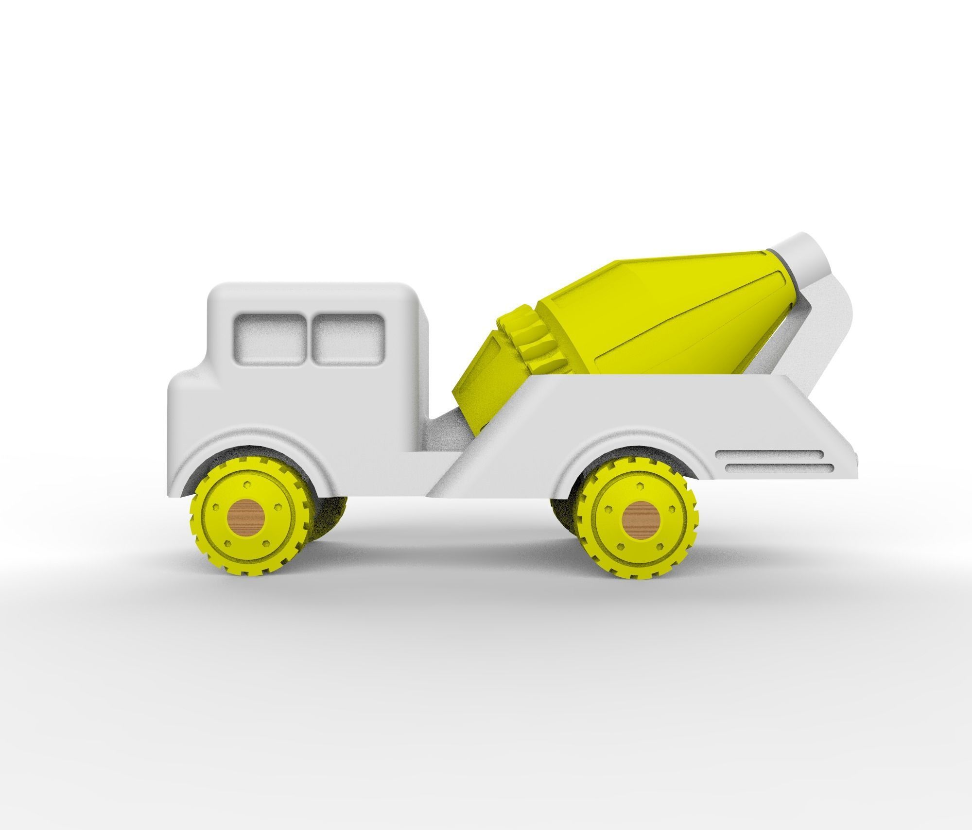 Toy cement truck  3D print model_3