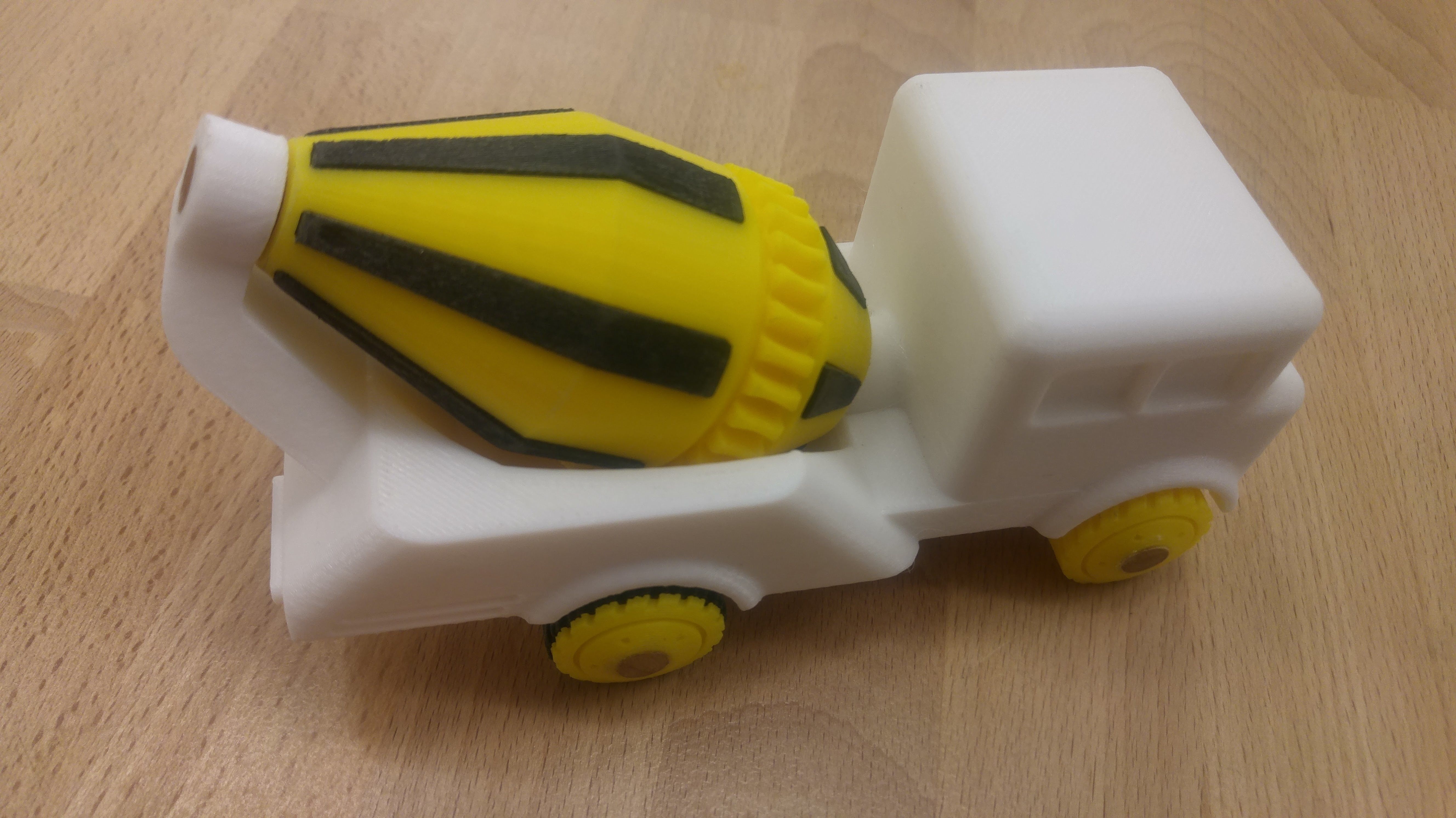 Toy cement truck  3D print model_6