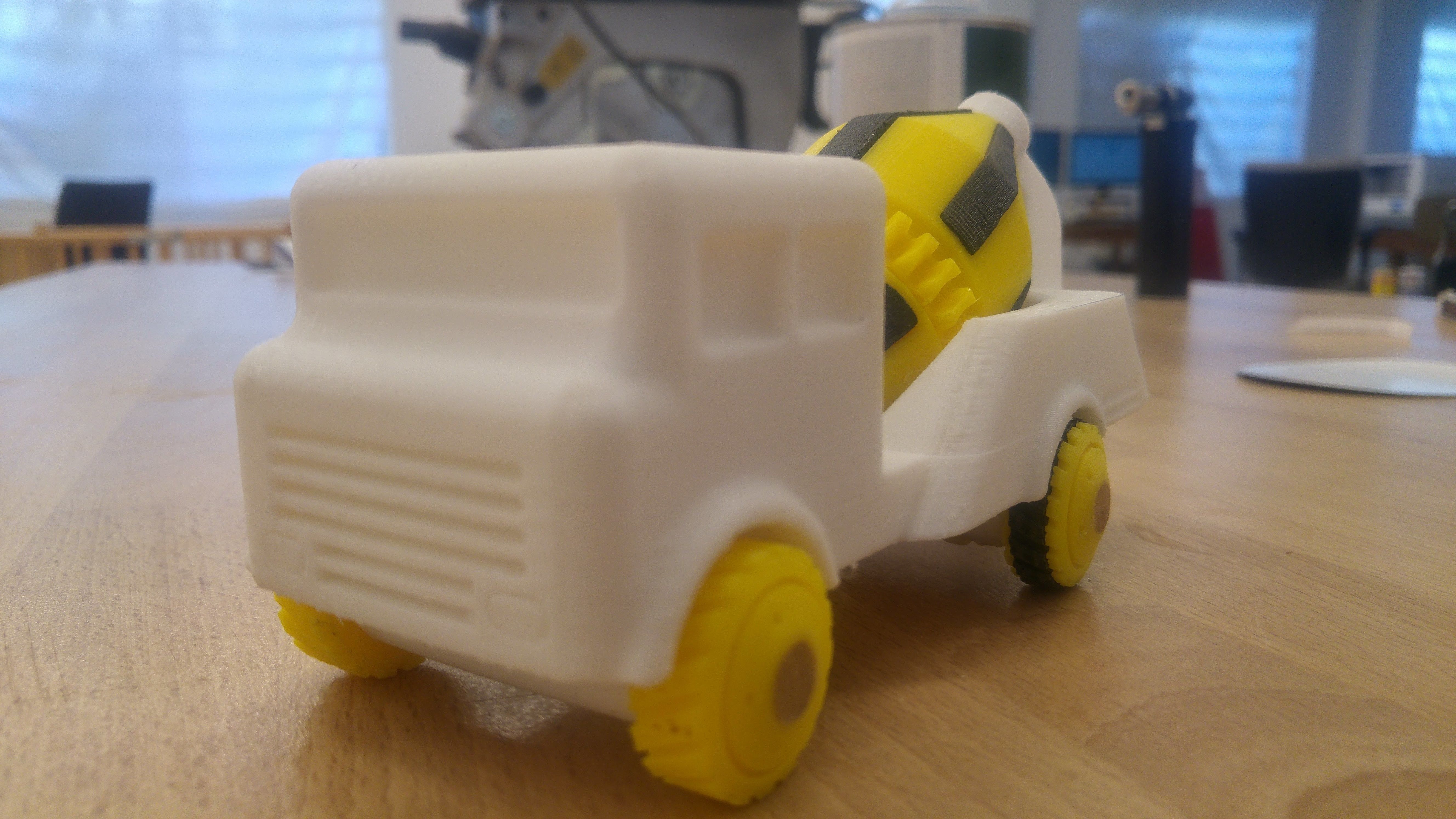 Toy cement truck  3D print model_4