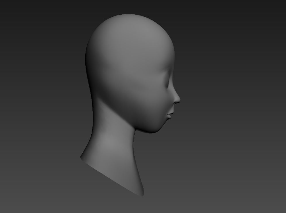 Head model mannequin 3D model_7
