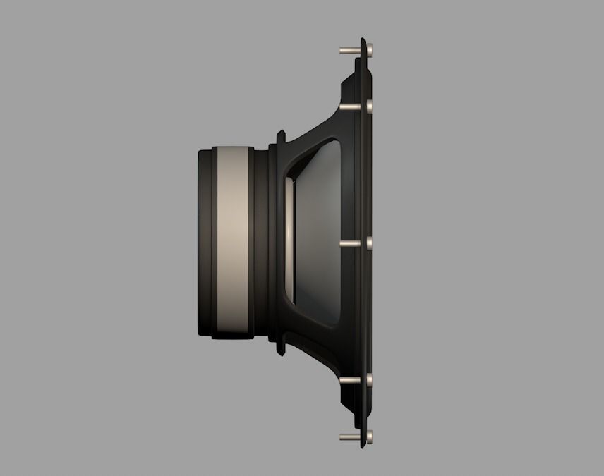 Audio Speaker Bass unit 3D model_1