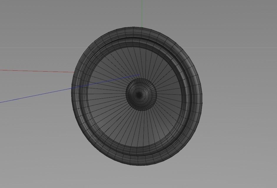 Audio Speaker Bass unit 3D model_5