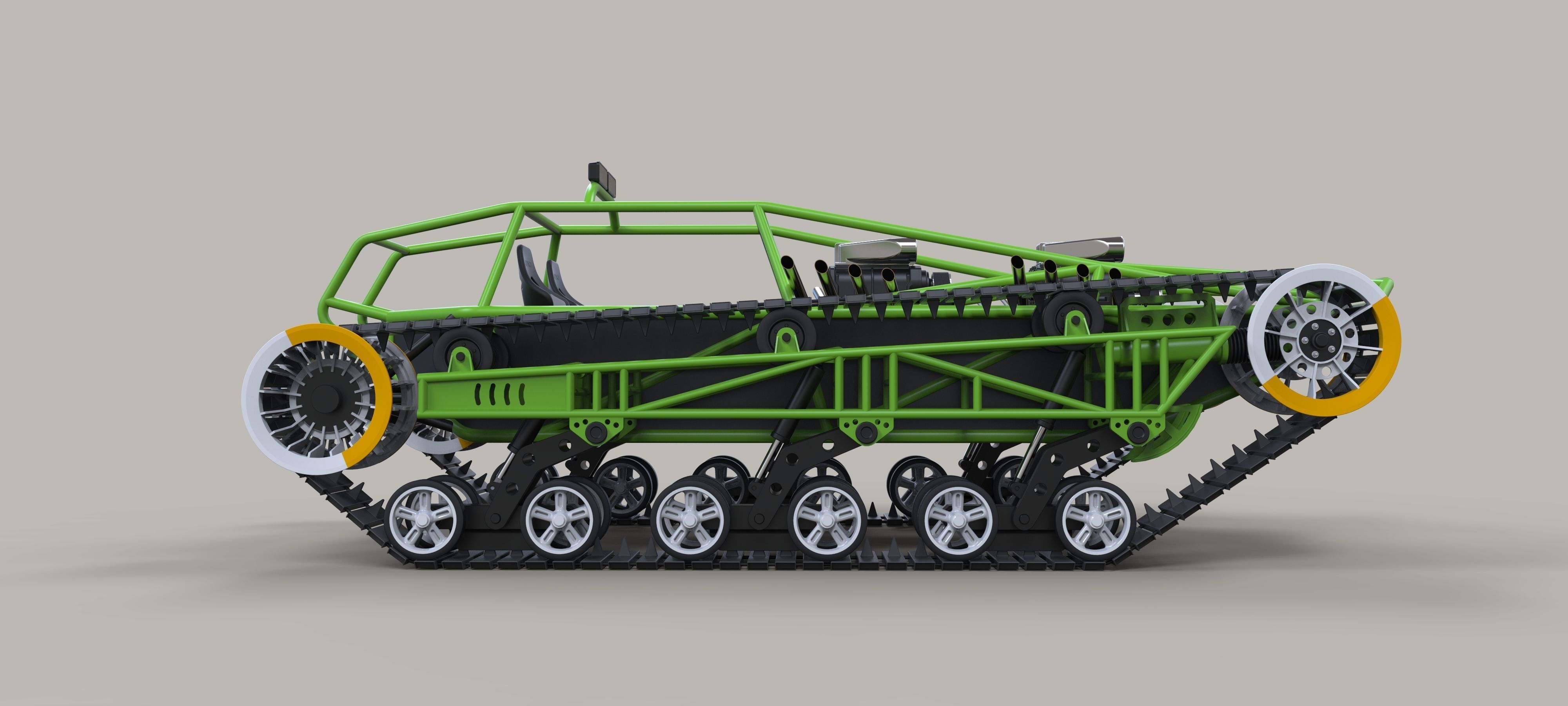 Concept tracked vehicle 3D model_8