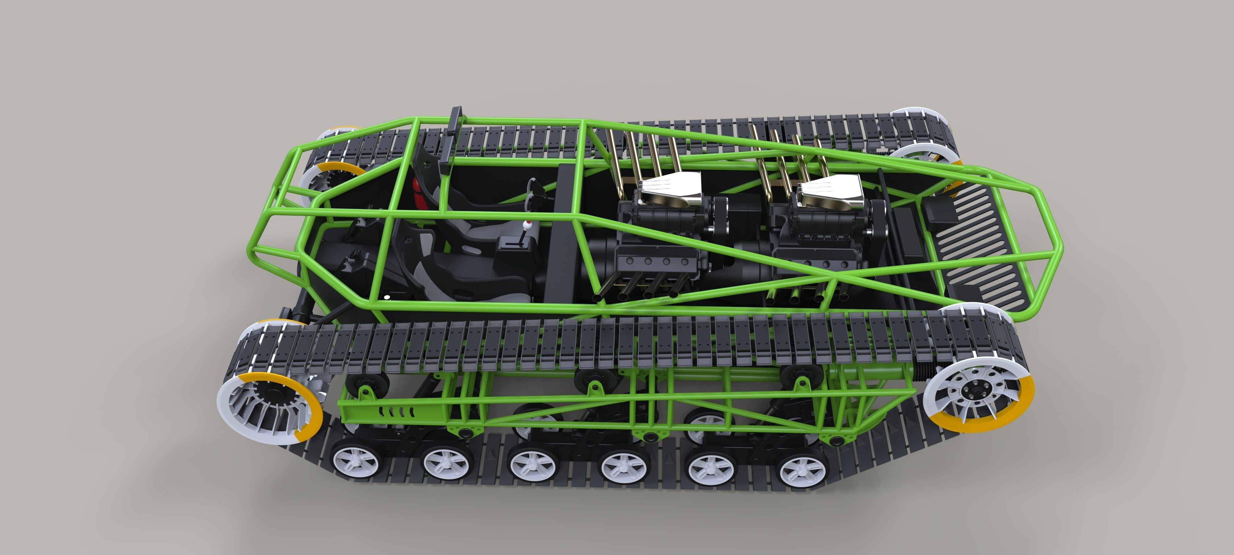 Concept tracked vehicle 3D model_9