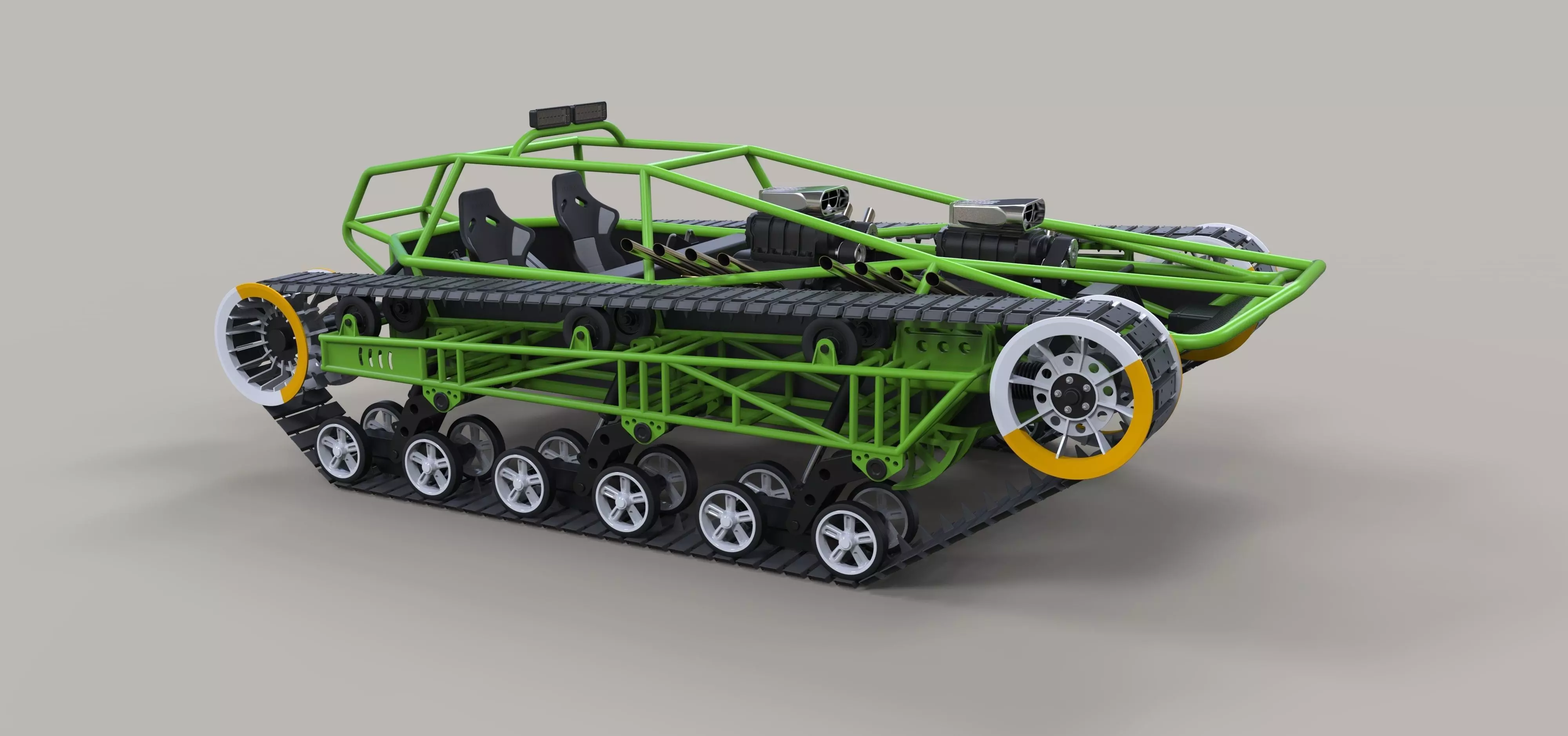 Concept tracked vehicle 3D model_0