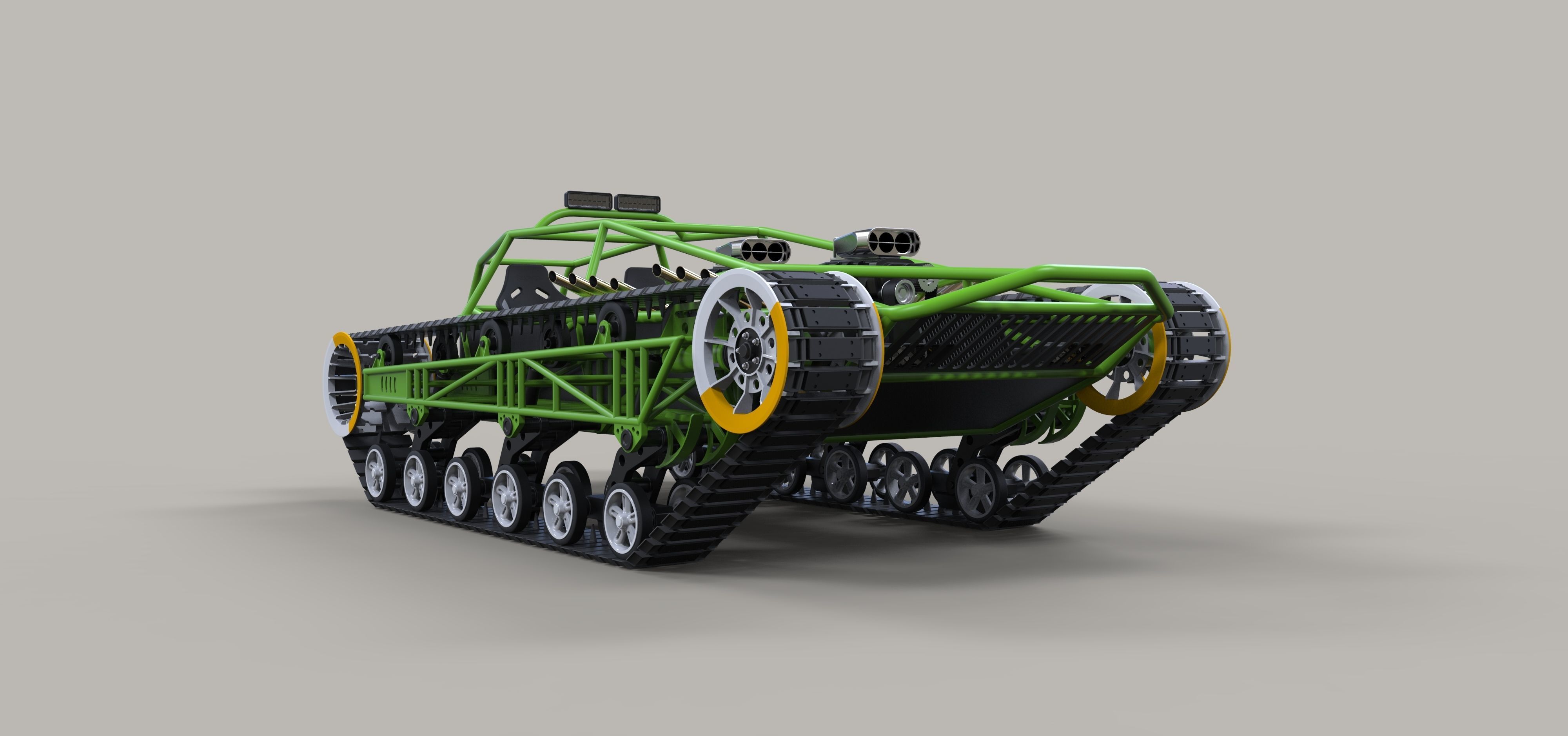 Concept tracked vehicle 3D model_3
