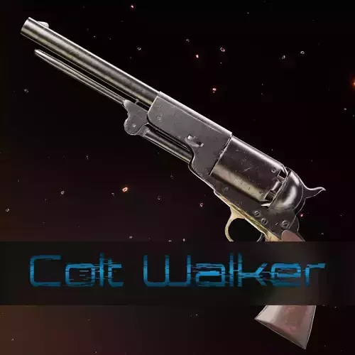 Colt Walker 1847 Low-poly 3D model