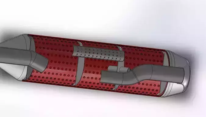 Silencer Racing Motorcycle Free 3D model