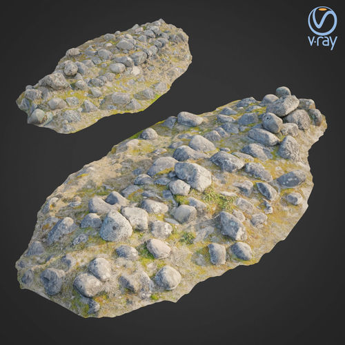 Ground stones A 3D model